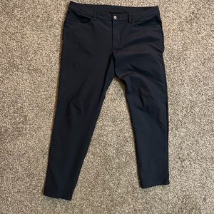 ABC lululemon slim-fit warpstreme pants. Charcoal gray
